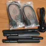 Antenas wireless pc + cabos micro usb / usb fêmea + cabo micro usb