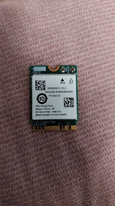 Wi-Fi Bluetooth модуль  4.1 Lenovo для ноута и пк