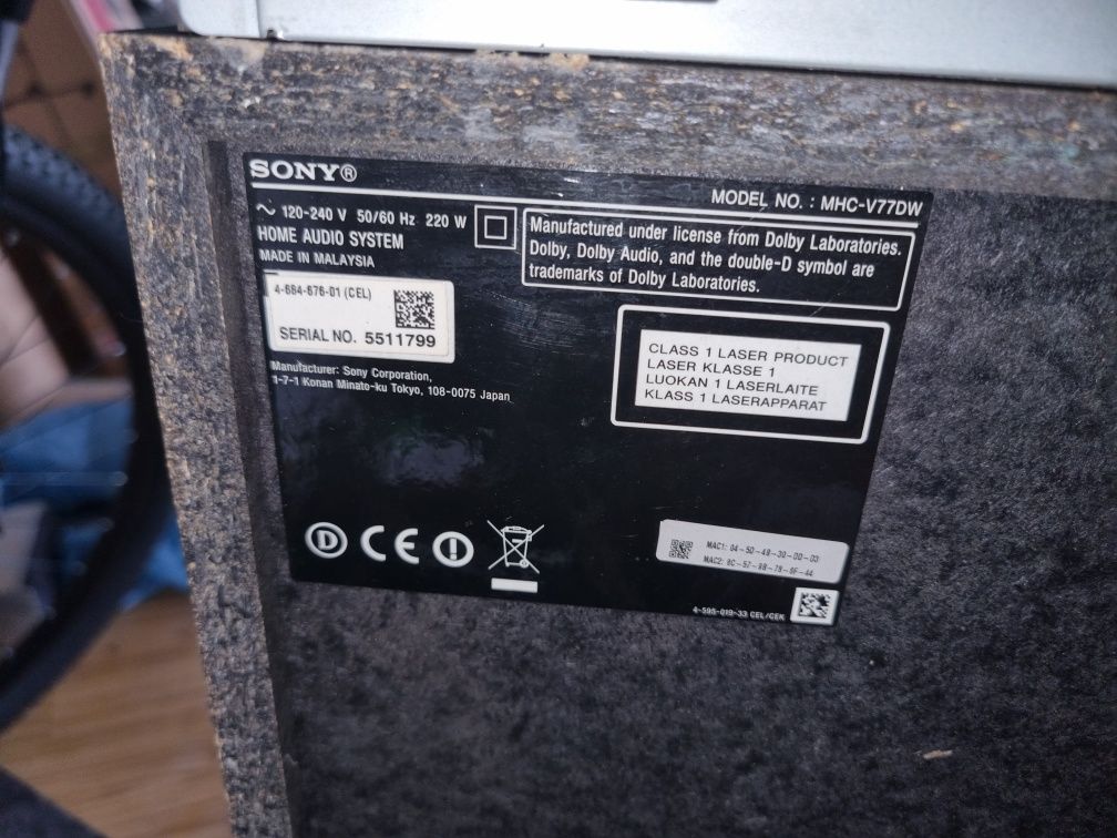 Głośnik Sony mhc-v77dw