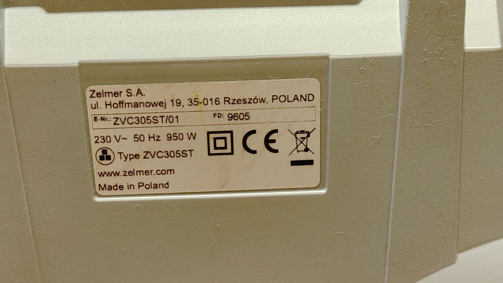 Zelmer Odyssey Zestaw Części widocznych na Zdjęciach