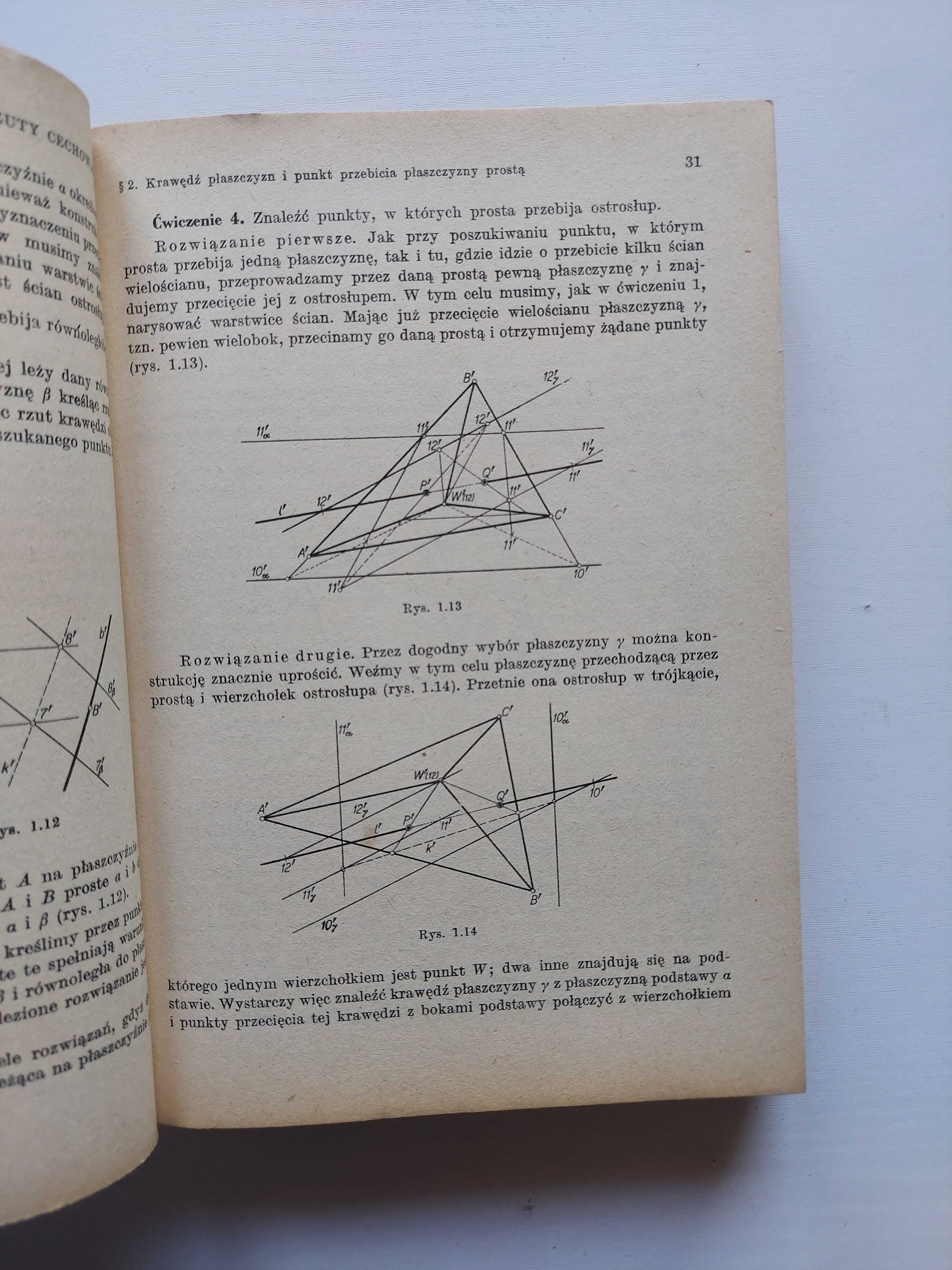 Książka "Podręcznik geometrii wykreślnej"- F.Otto i E. Otto