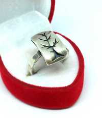 Srebrny pierścionek drzewo Pr.925 W:3,24gr R.13 ,