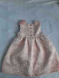 Złota sukienka balowa z kokardą i guzikami z tyłu, r. 92, firma nutmeG
