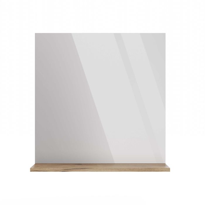 Lustro TIGO z Półką 60x61,5 Cm Do Łazienki Przedpokoju DĄB EVOKE