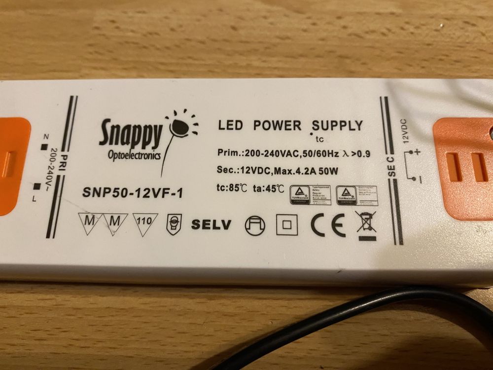 Zasilacz meblowy led Snappy 50 W, 4.2 A.