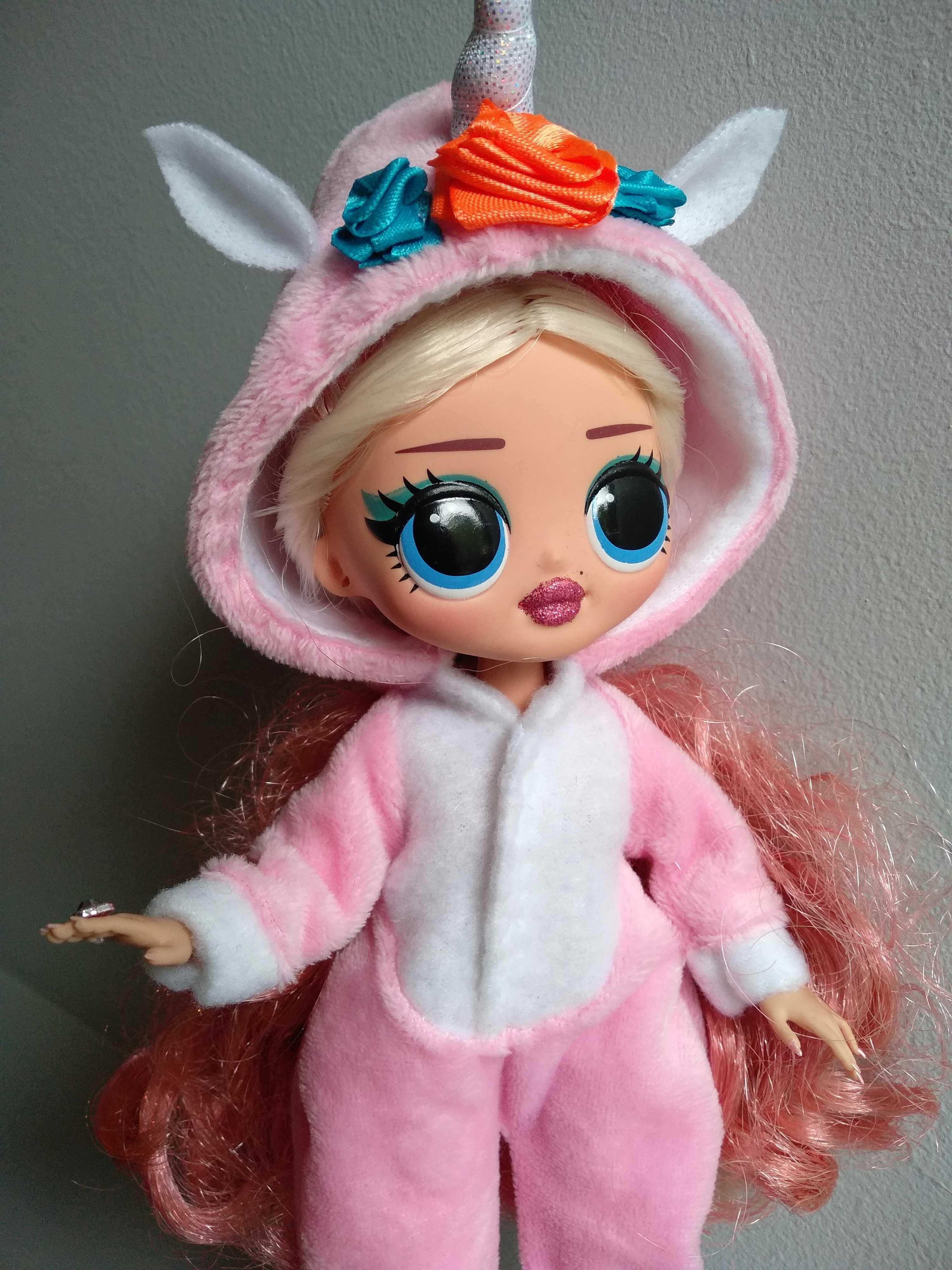 Piżama kigurumi strój kostium jednorożca dla lalki Lol Omg