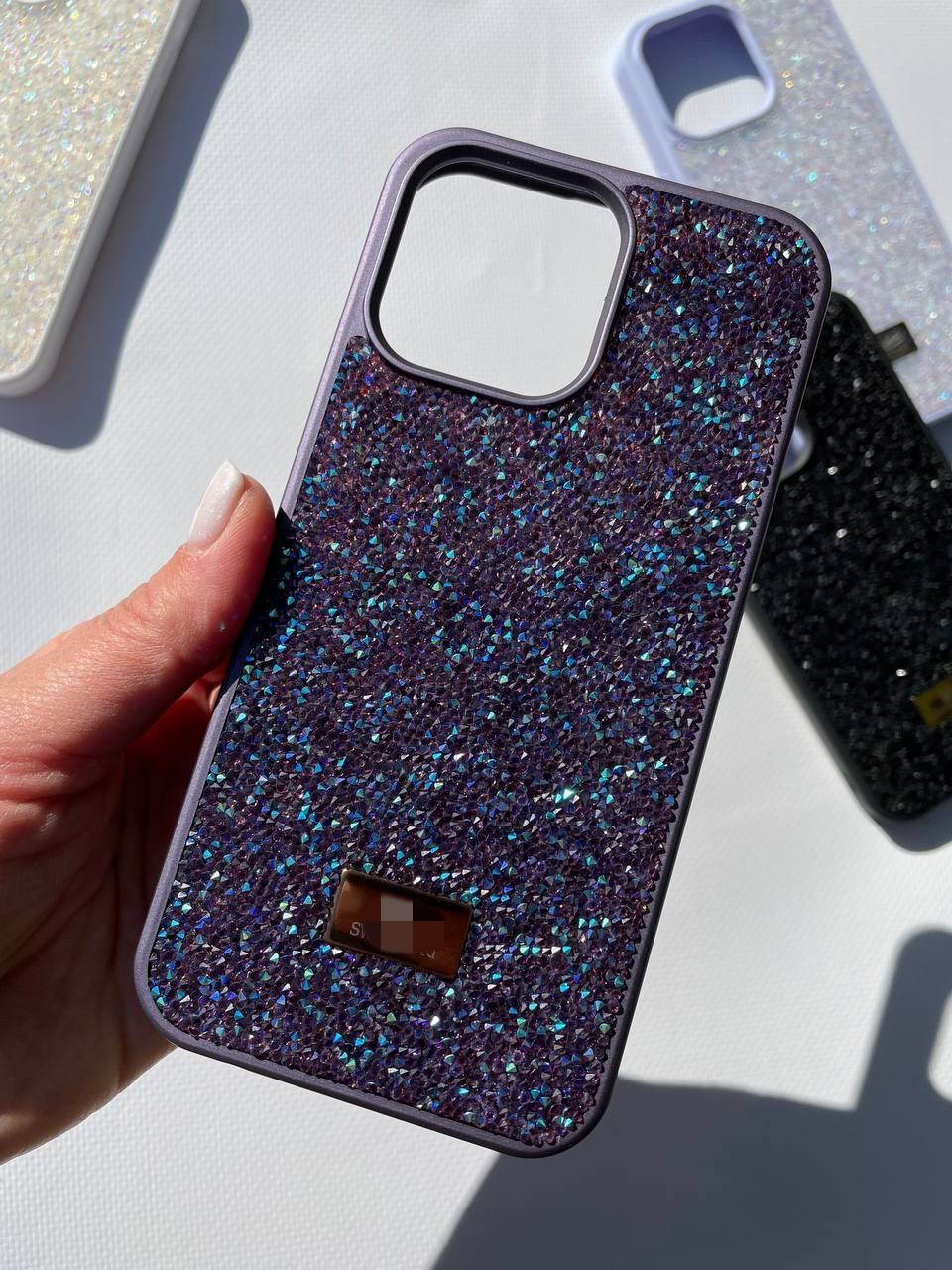 Чохол чехол с камушками стразами Swarovski сваровски iPhone 15 pro max