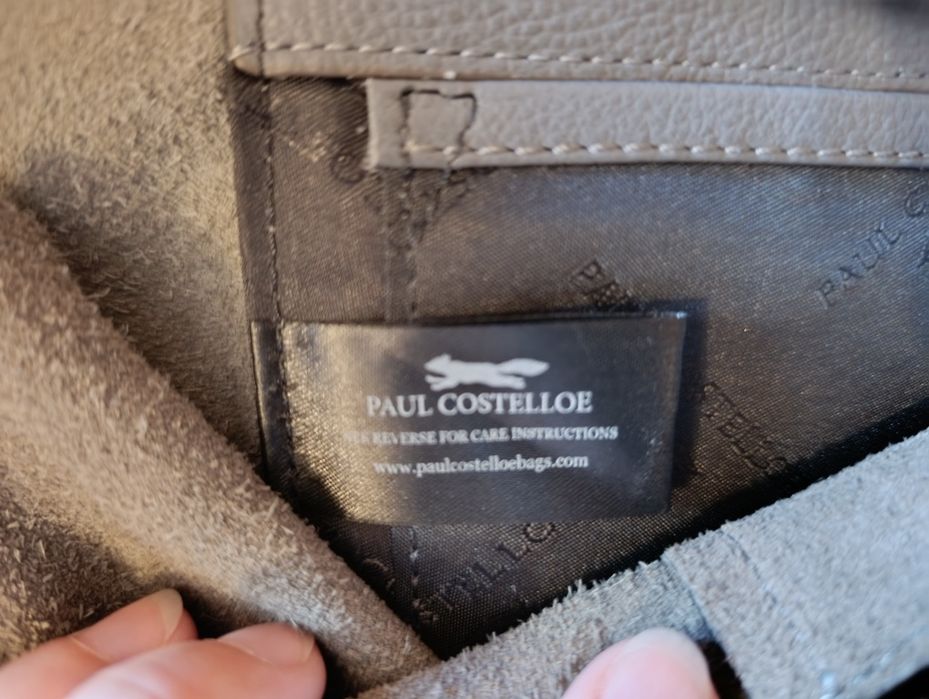 Кожаная сумка портфель для нетбука через плечо Paul Costelloe, Англия