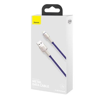 Kabel Usb - Lightning 2.4A 2M Fioletowy