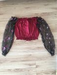 Crop top Shein kwiaty