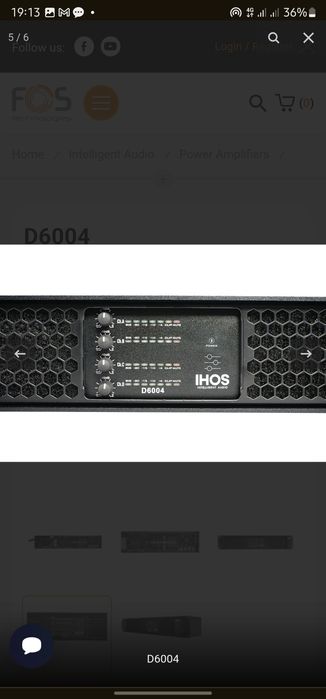 Amplificador ihos D6004  4 canais 4x 3000w 4ho