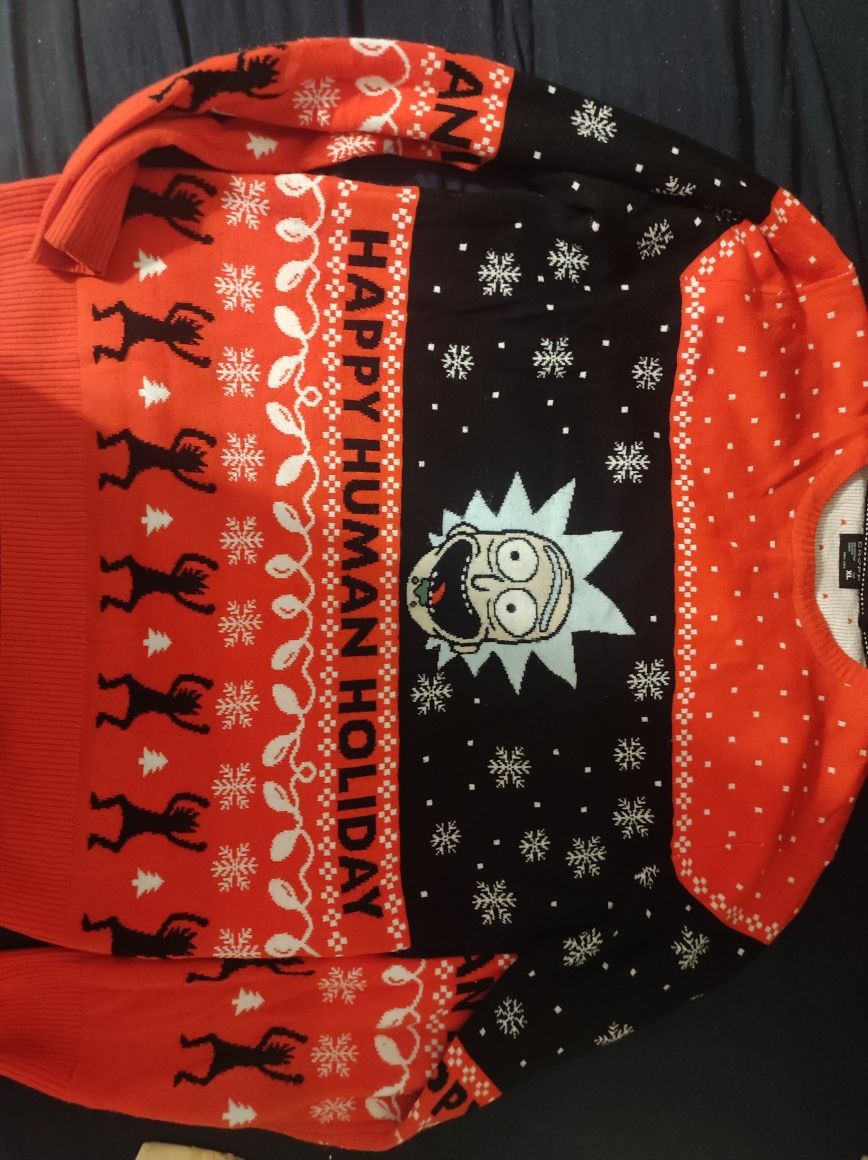 Sweter świąteczny Rick and Morty rozmiar XL
