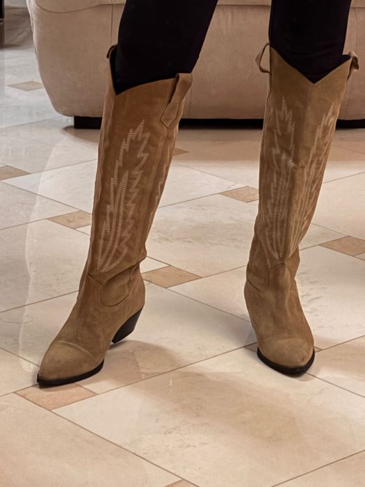 Чоботи казаки замшеві