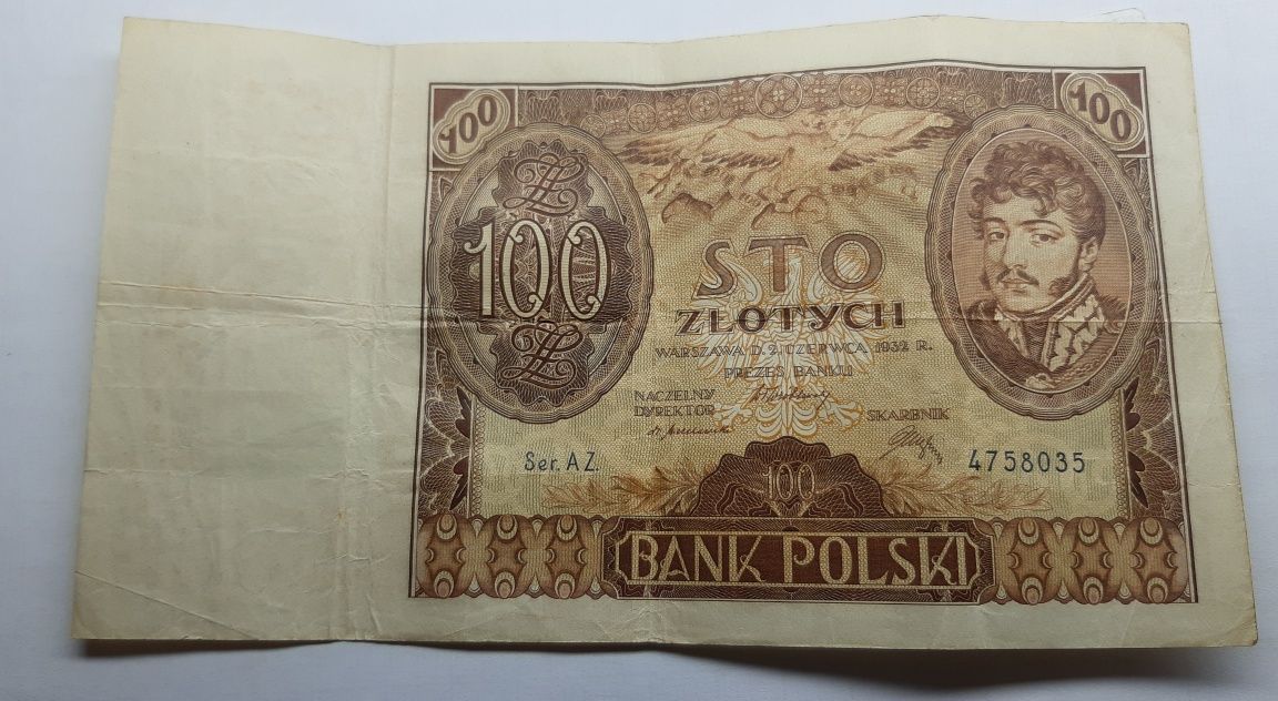 Banknot 100 zł  AZ 1932 rok