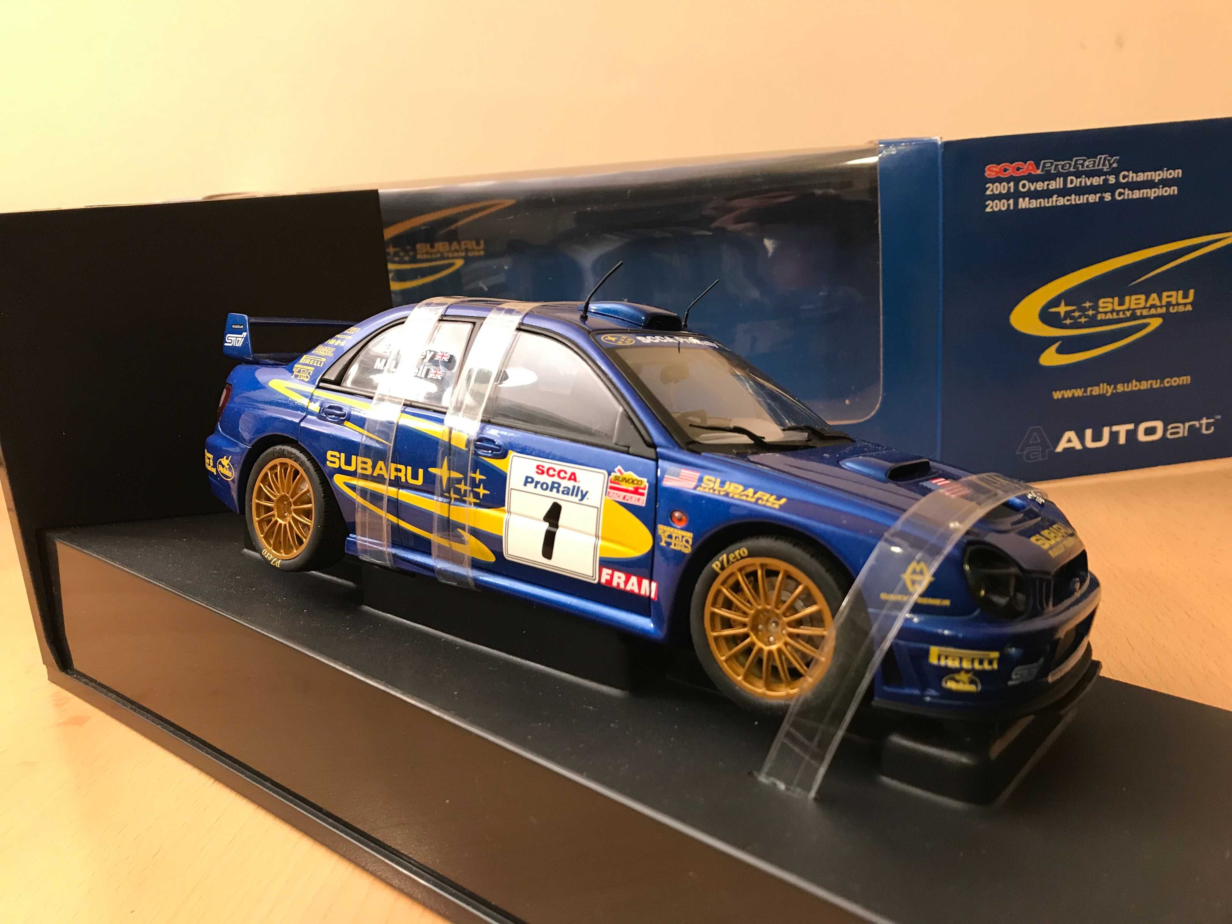 1/18 Autoart Subaru Impreza WRC Nr 1 Turvey/Lovell 2001 Rajd USA
