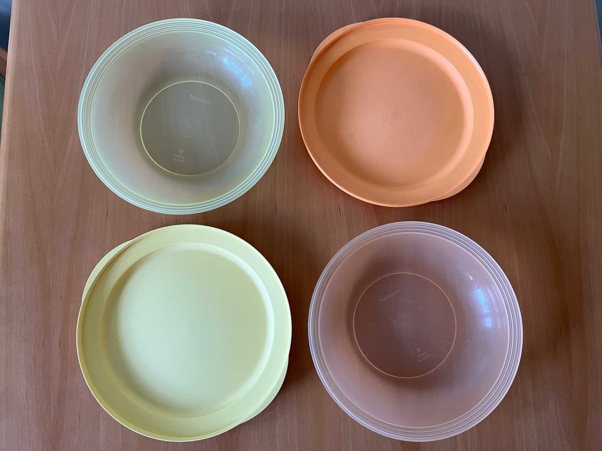 Tupperware – miski z pokrywkami/talerzami, 2 szt.