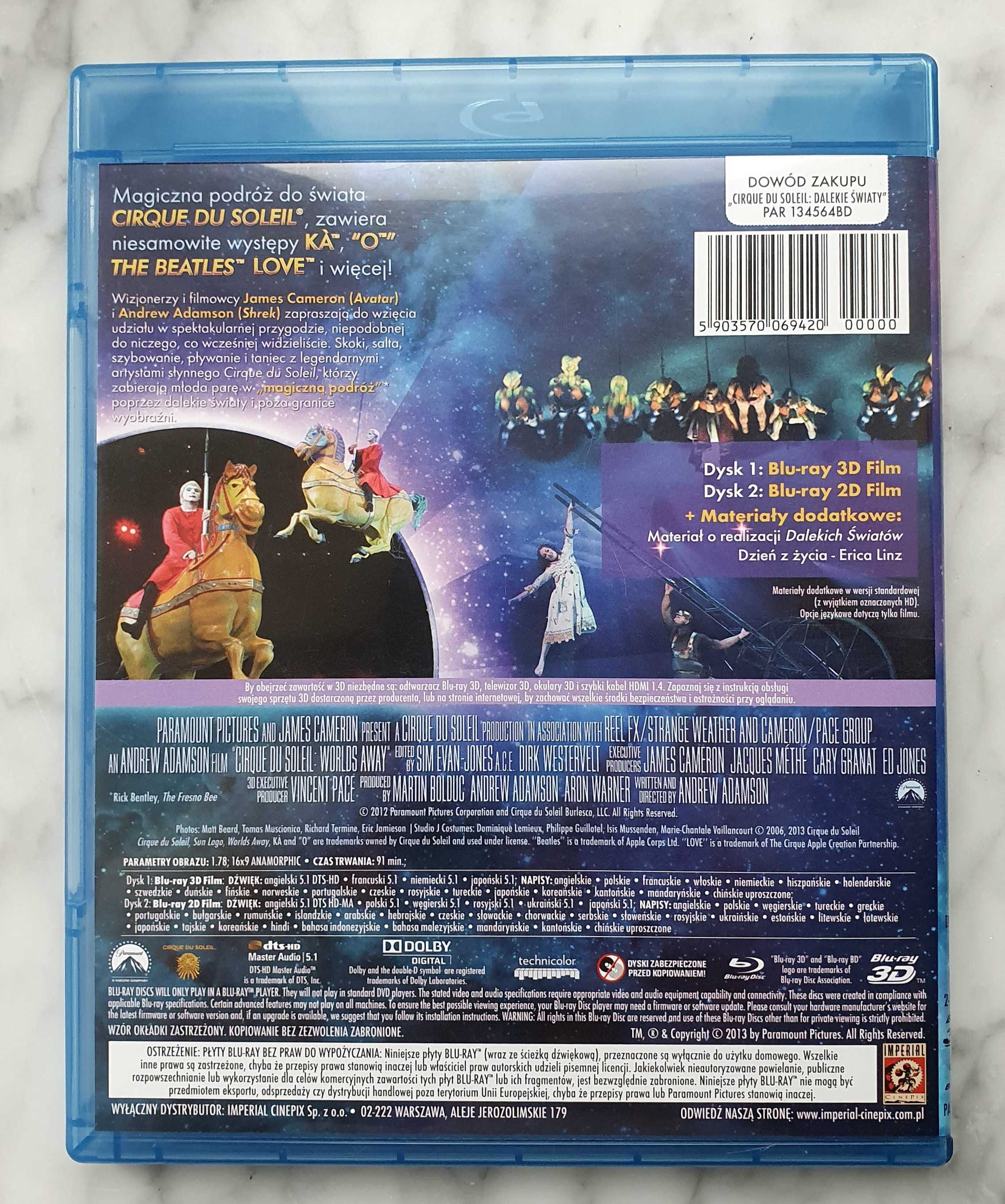 Cirque du Soleil. Dalekie światy 2D i 3D