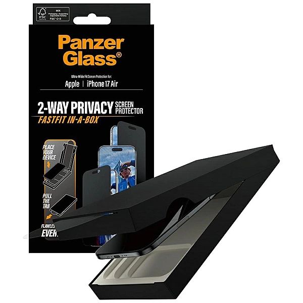 Szkło prywatyzujące PanzerGlass Ultra-Wide Fit Fastfit na iPhone Air