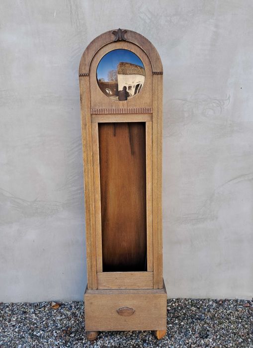 Stara dębowa skrzynia zegara stojącego  lata 1920-30 rok