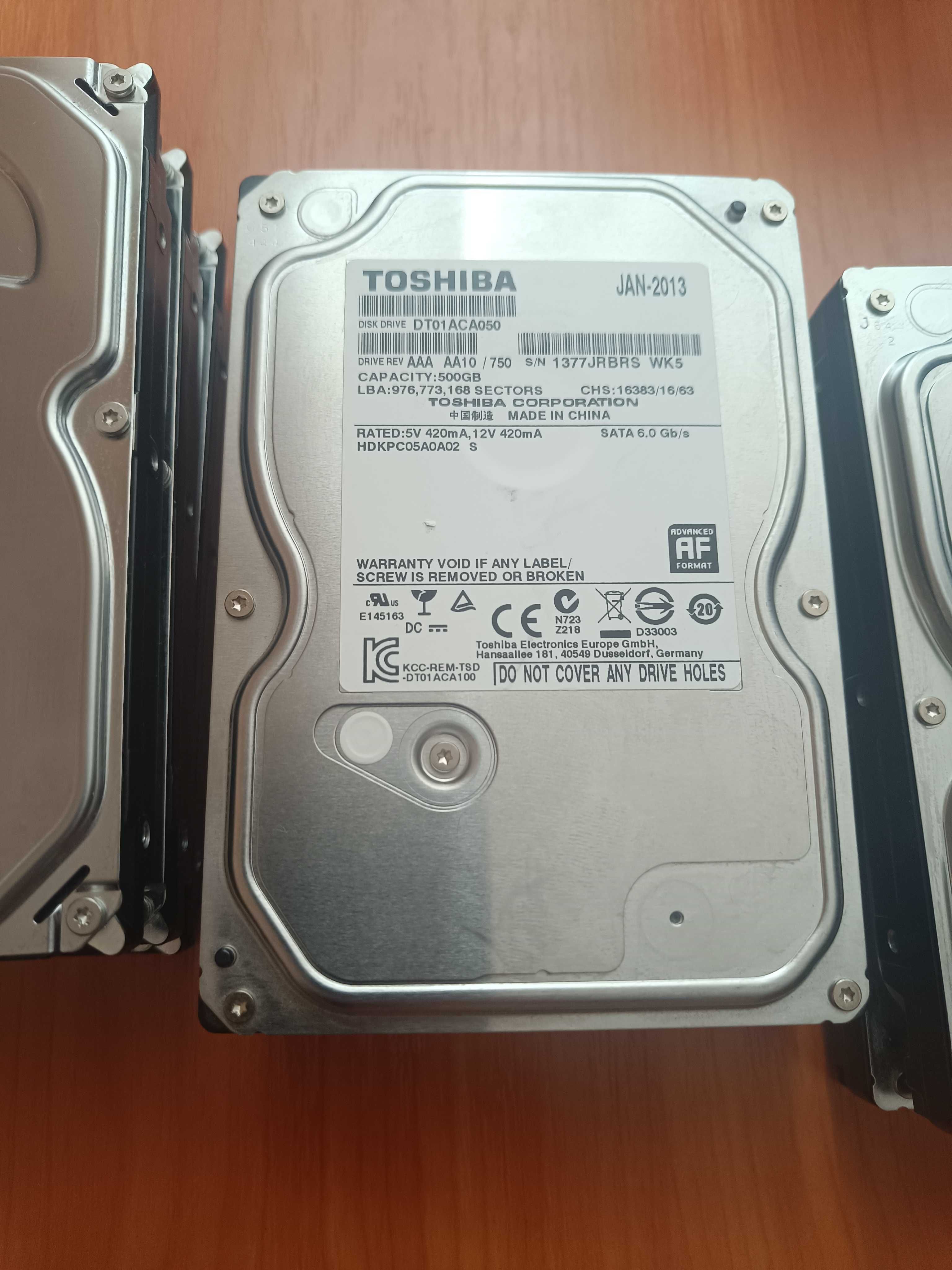 Жорсткі диски Siagate, Toshiba, Hitachi 500Gb ідеальний стан