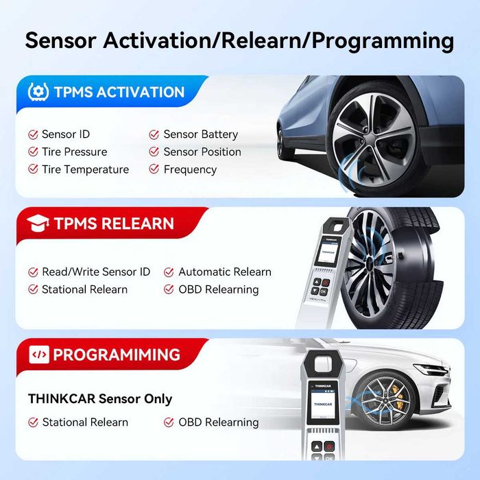 ThinkCar THINKTPMS VENU iPro Programador Valvulas Pneus +4 TPMS (NOVO)