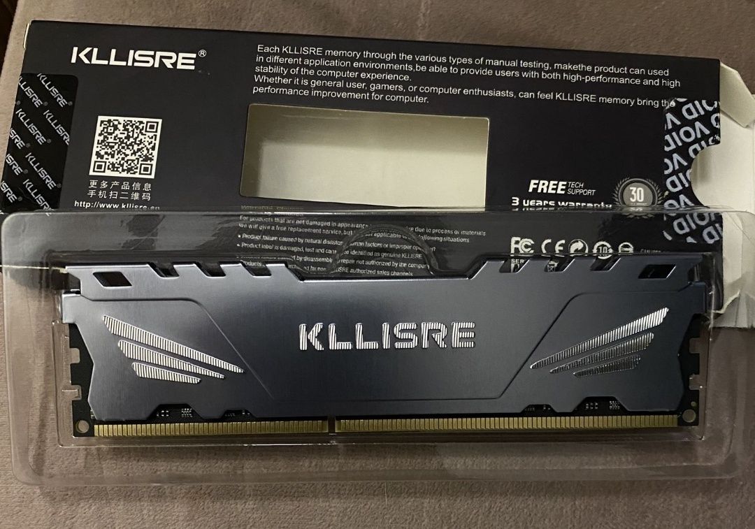 Продам две планки оперативной памяти KLLISRE DDR3 по 8gb 1600Mhz