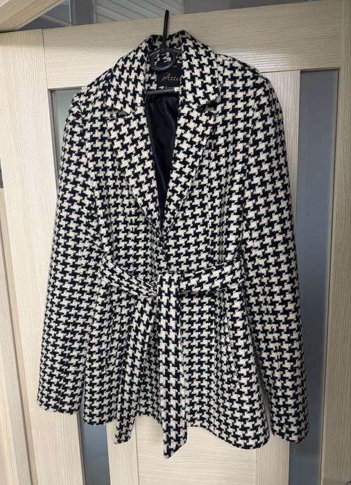 Пальто піджак жакет гусяча лапка пальто пиджак жакет твидовый 42 s