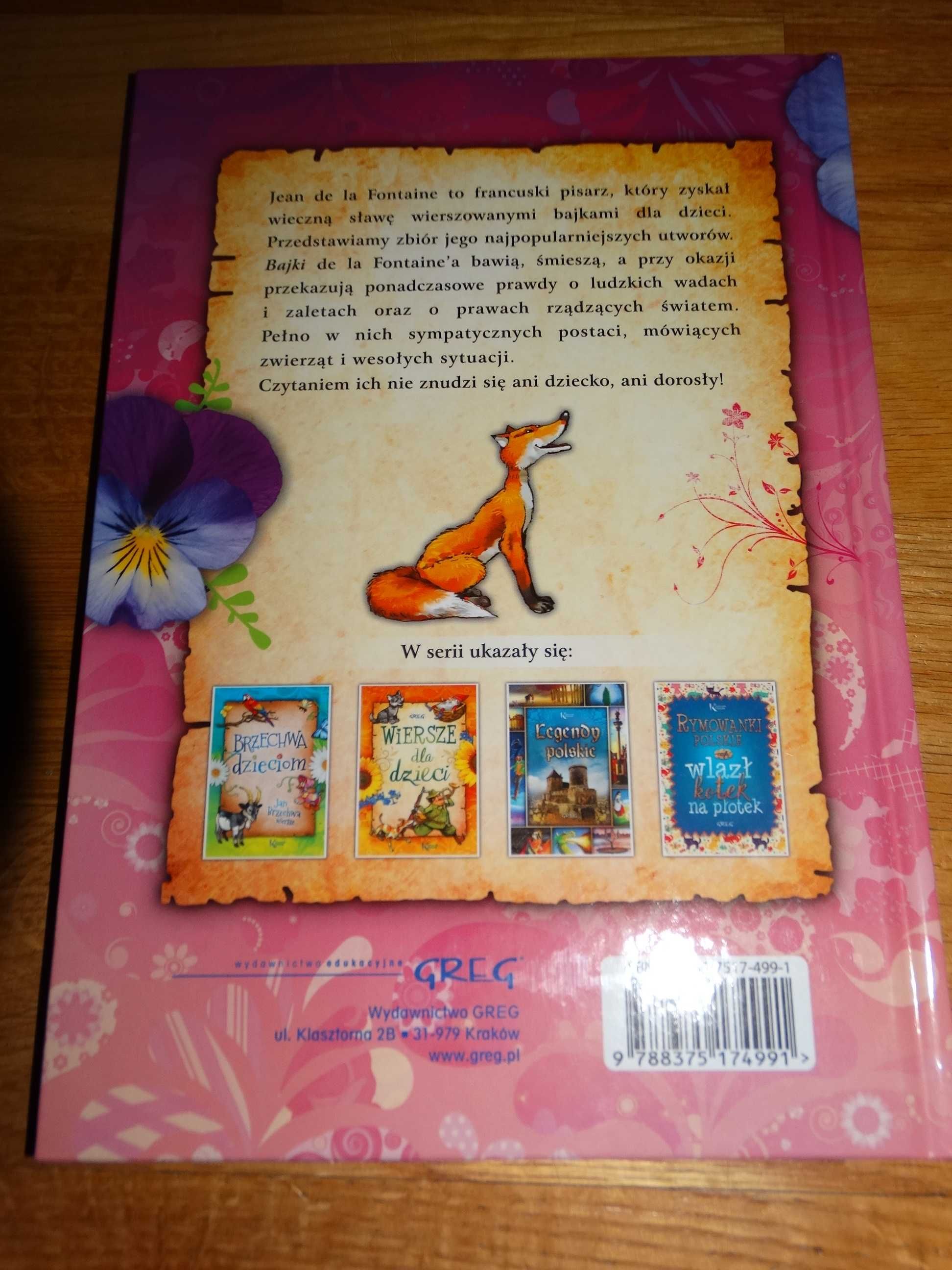 La Fontaine Bajki Książka dla dzieci Nowa