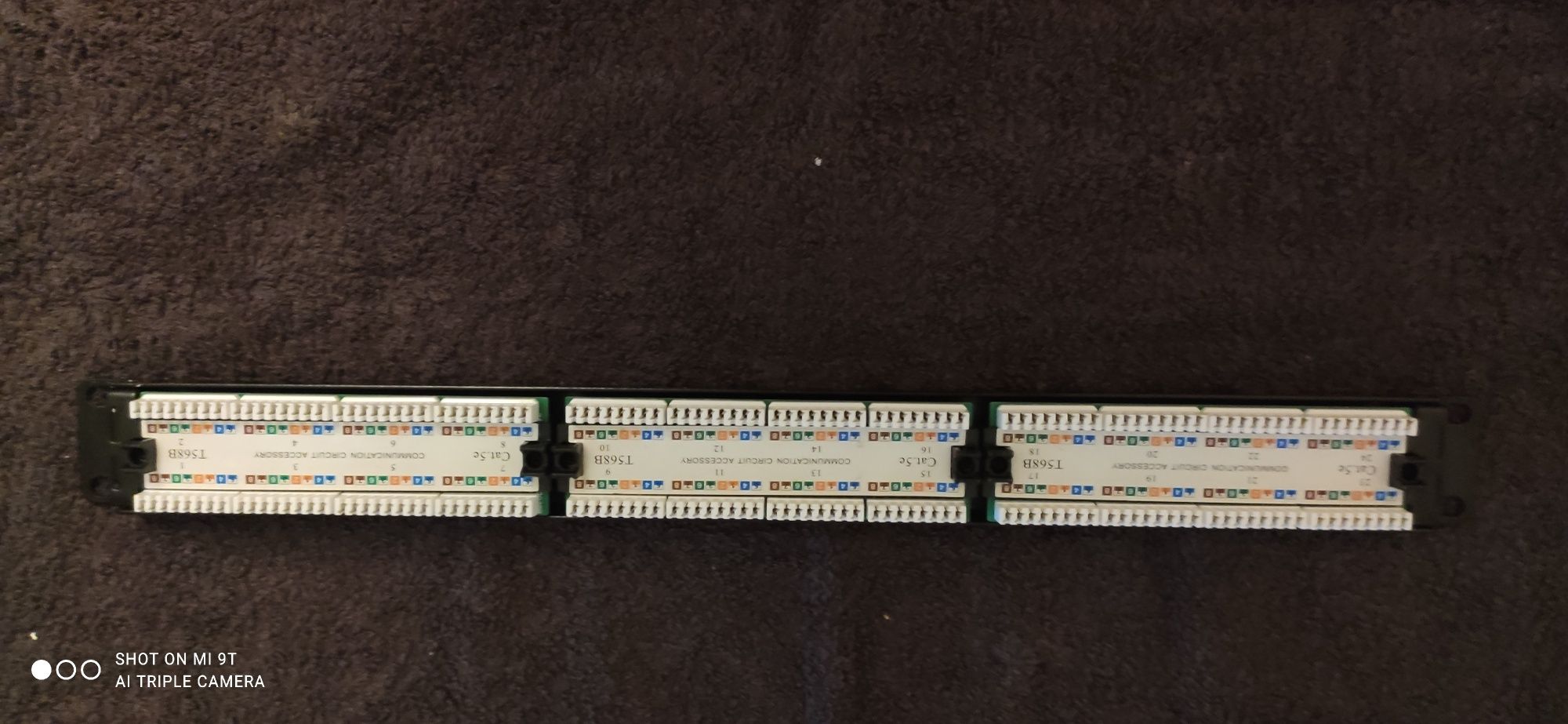 Patchpanel rack 19" 1U kat.5e 24xRJ-45