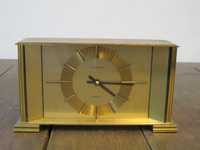 Zegar kominkowy Dugena kwarcowy, stołowy, złoty, 1979 vintage