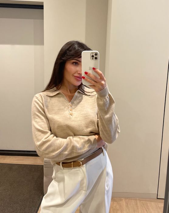 Кашемір вовна поло светр M ctulb massimo