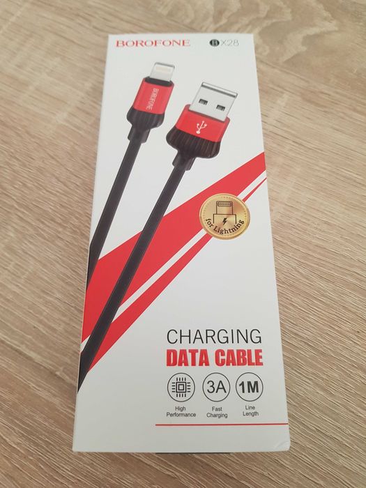 Kabel BX28 Dignity - USB na Lightning - 2,4A 1 metr czerwony