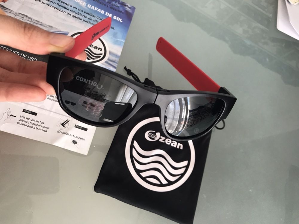 Oculos de Sol desportivos desdobráveis para surf, corrida