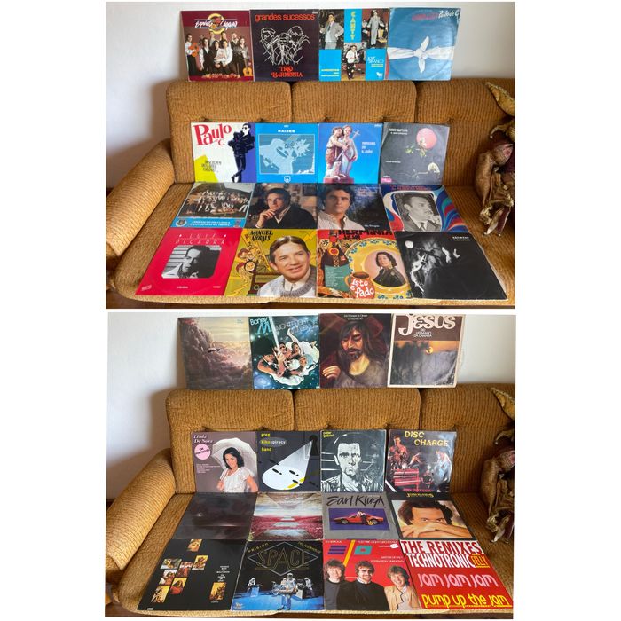 Lote de 144 discos de vinil - (140 lps e 4 maxis)
