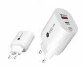 Ładowarka gniazdo USB, USB-C szybkie ładowanie 20W biała/czarna
