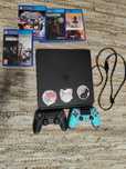 Ps4 em bom estado + 2 controles + 4 jogos