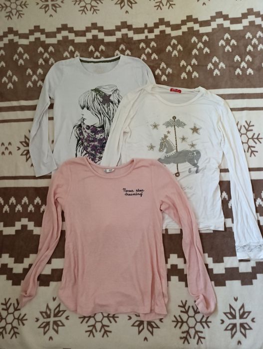 Bluzka dziewczęca rozm 146-152 - 3 sztuki