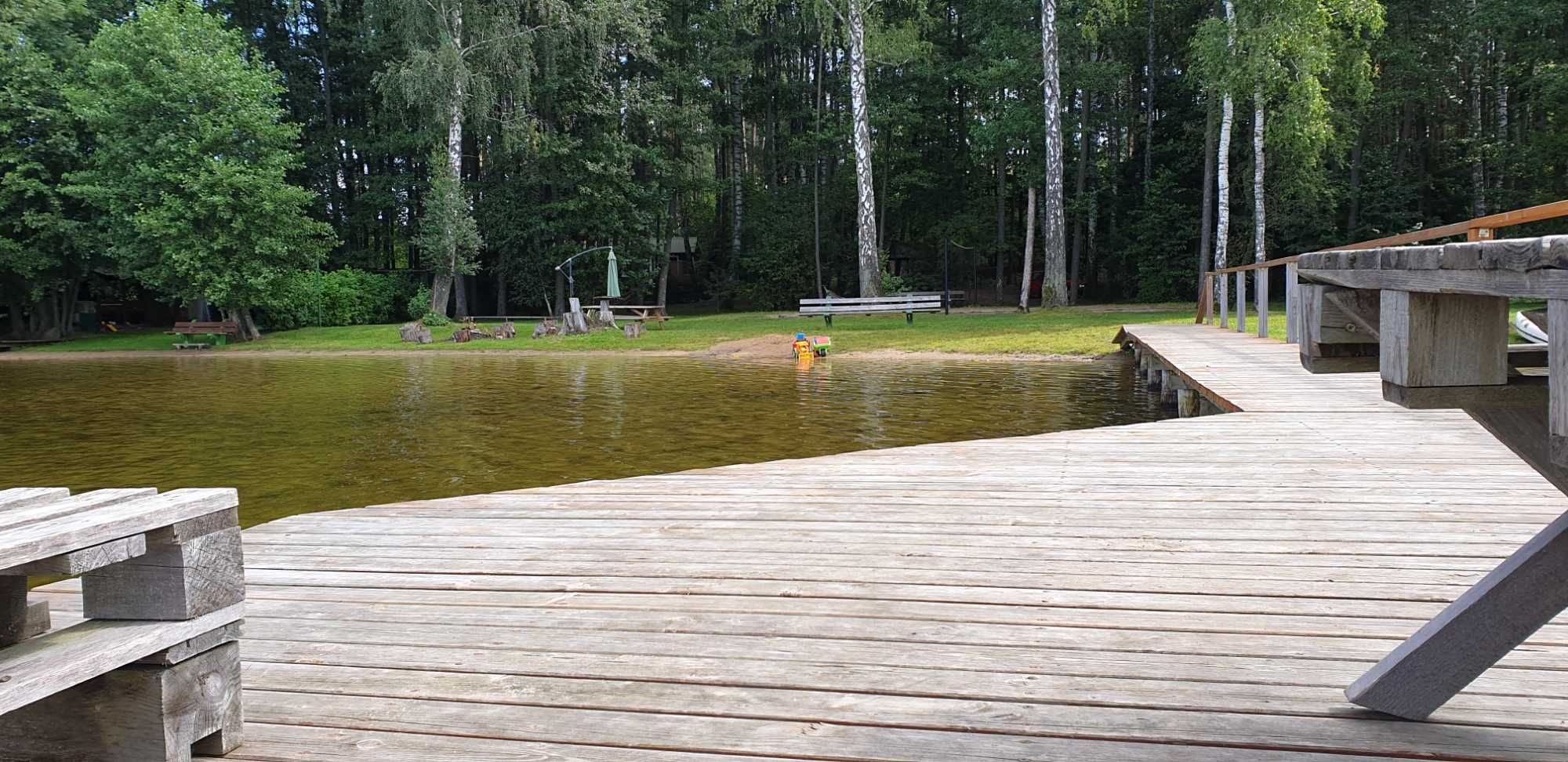 Domek nad jeziorem letniskowy prywatna plaża okolice Wigier