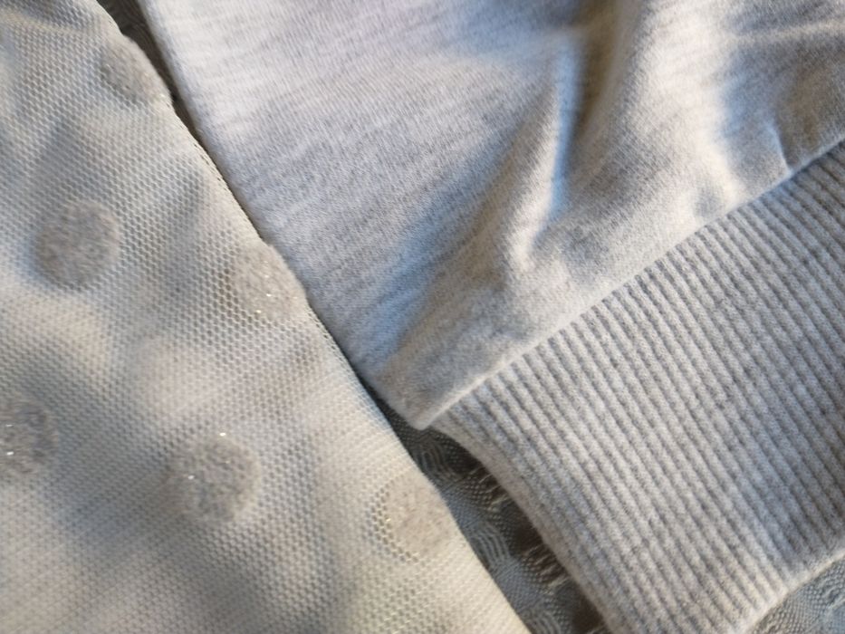 Bluza dziewczęca , szary melanż ,sciagacze Breeze Girls 140 cm