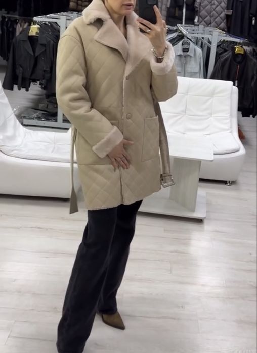 Дублянка натуральна шкіра/хутро овчина/ НОВА/ люкс/Туреччина/Л-ХЛ