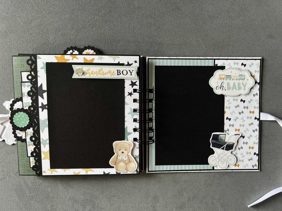 Album na zdjęcia prezent roczek dziecięcy chłopiec narodziny scrapbook