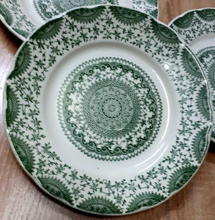 тарелка керамика ironstone tableware underglaze зеленые