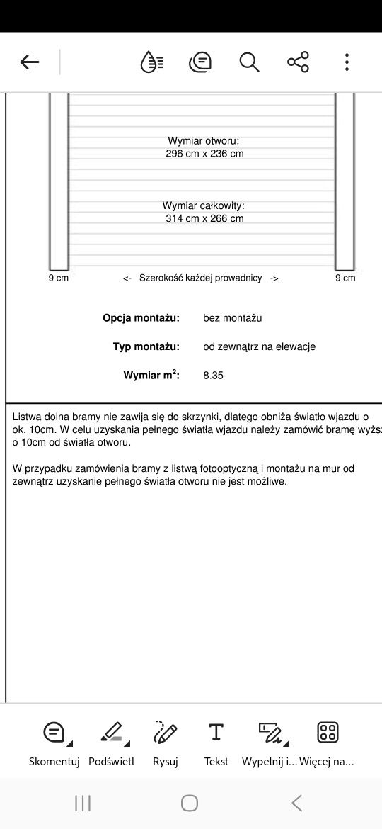 Pancerze pa 77 do bramy rolowanej