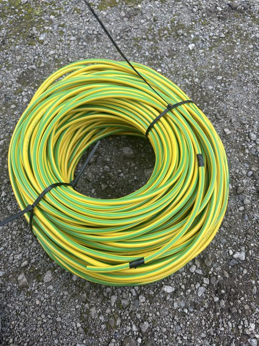 Przewód linka kabel jednożyłowy LGY 16 16mm 16mm2 żółto-zielony