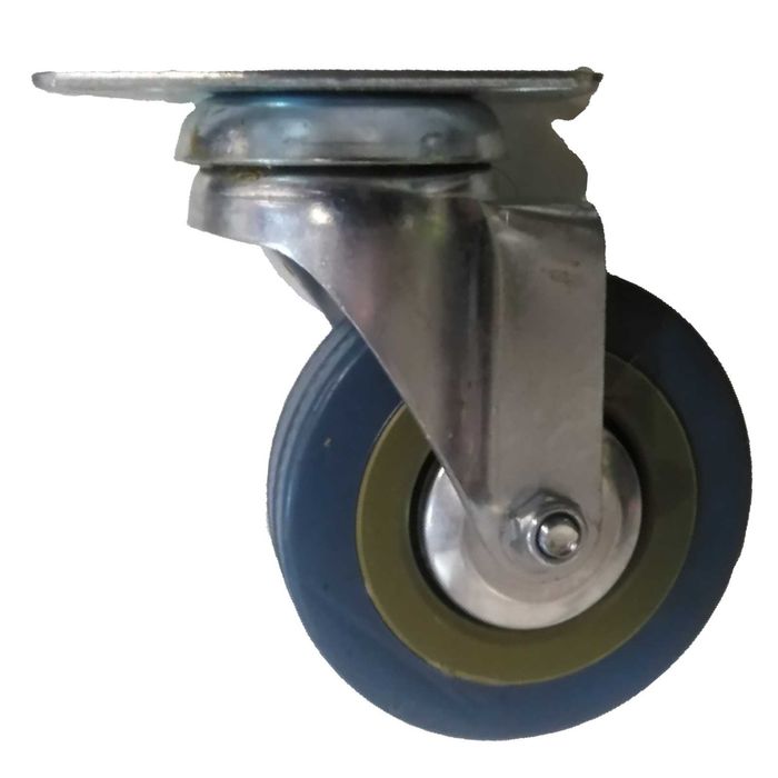 Колесо візка поворотне D50/D75/D100/D120мм гумовий з майданчиком