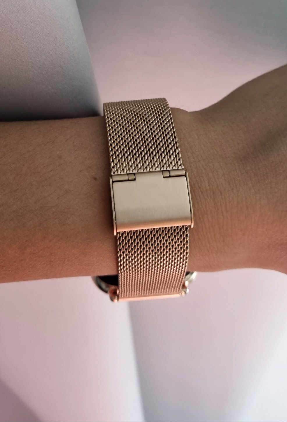 Złoty smartwatch bransoleta + pasek