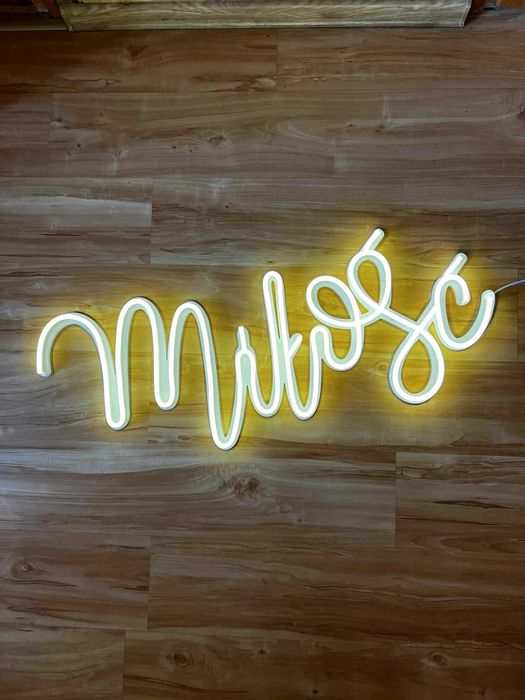 Neon ledowy napis Miłość led wiszący ślub wesele ciepły biały sprzedam