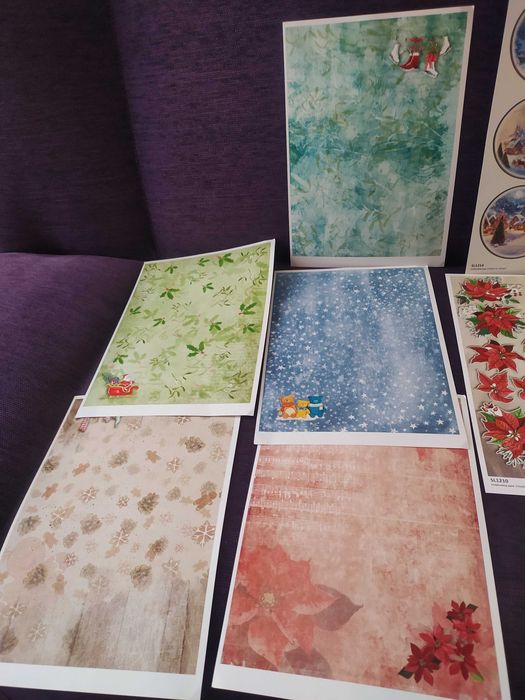 Papiery do scrapbookingu - zestaw - święta, Boże Narodzenie