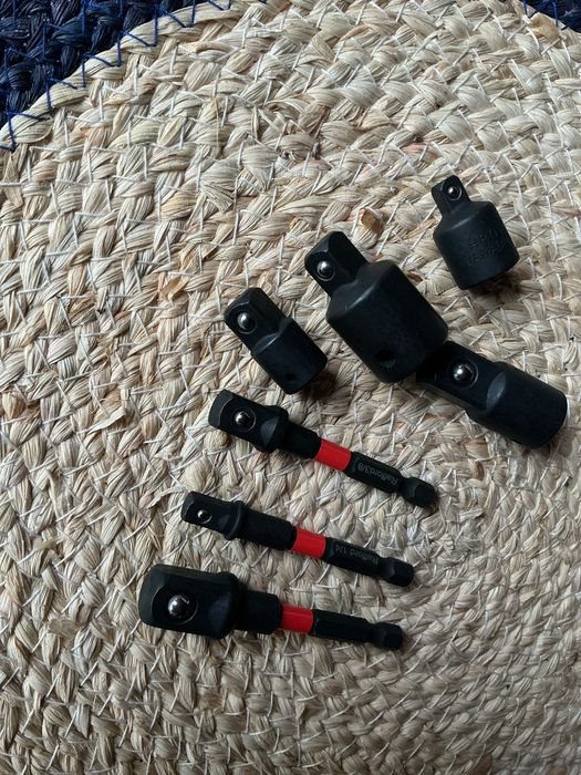 Набор 7шт ударних cr-va перехідників адаптерів 1/4 3/8 1/2 шестигранка