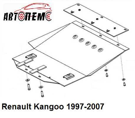 Захист двигуна Renault Kangoo Espace Kadjar Fluence Grand Scenic Logan